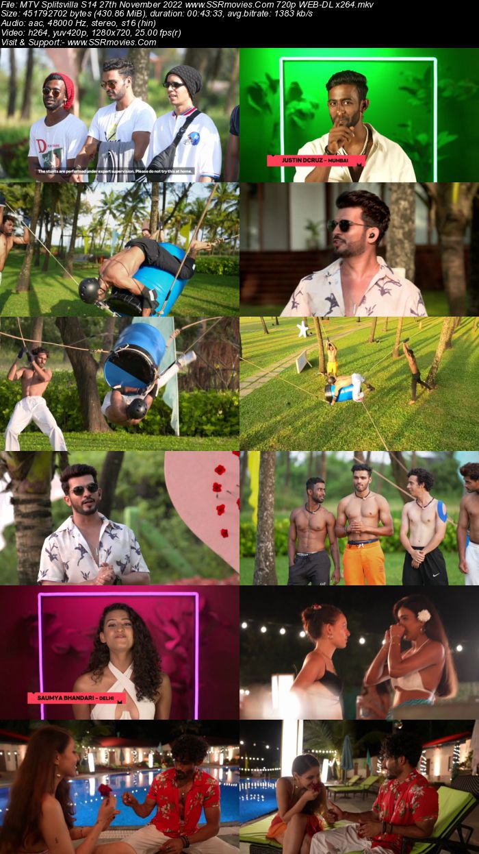 Splitsvilla S14 27th November 2022 720p 480p WEB-DL x264 200MB Download