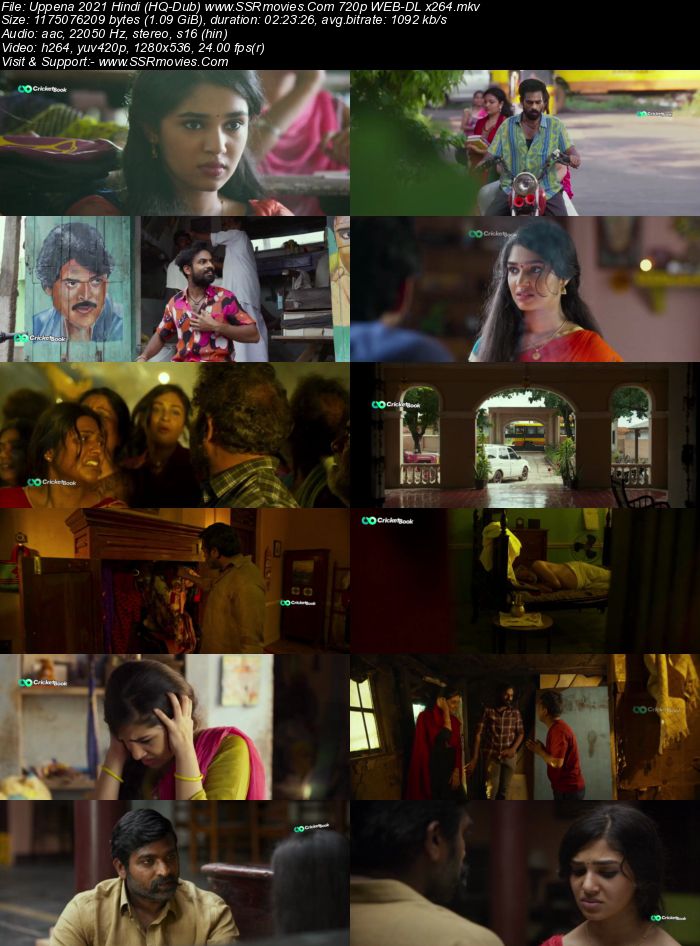 Uppena 2021 Hindi (HQ-Dub) 1080p 720p 480p WEB-DL x264 ESubs Full Movie Download