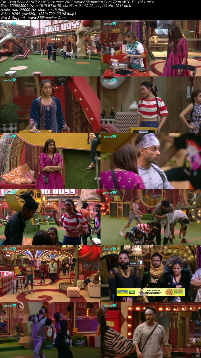 Bigg Boss S16E62 1st December 2022 720p 480p WEB-DL x264 300MB Download