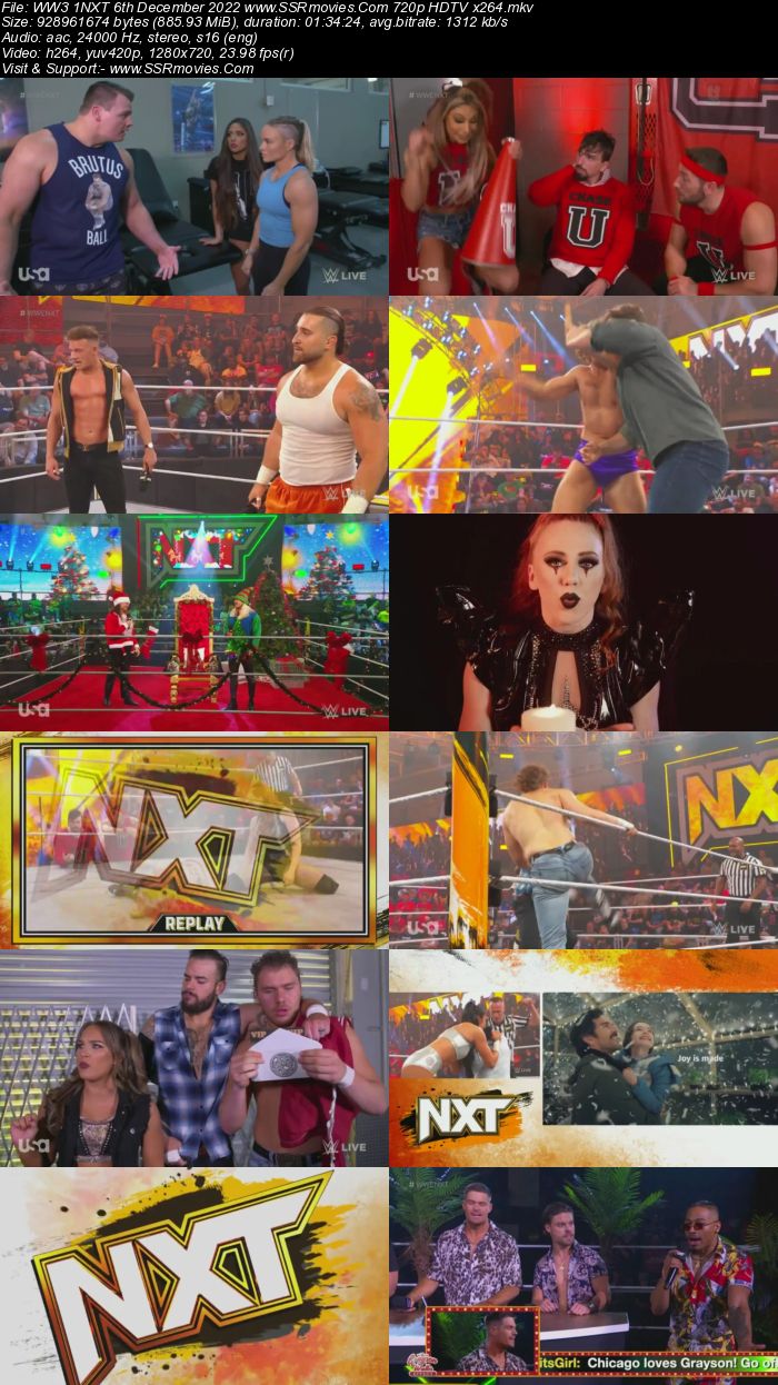 WWE NXT 2.0 6th December 2022 720p 480p HDTV x264 400MB Download