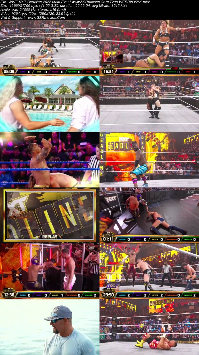 WWE NXT Deadline 2022 Main Event 720p 480p WEBRip x264 650MB Download