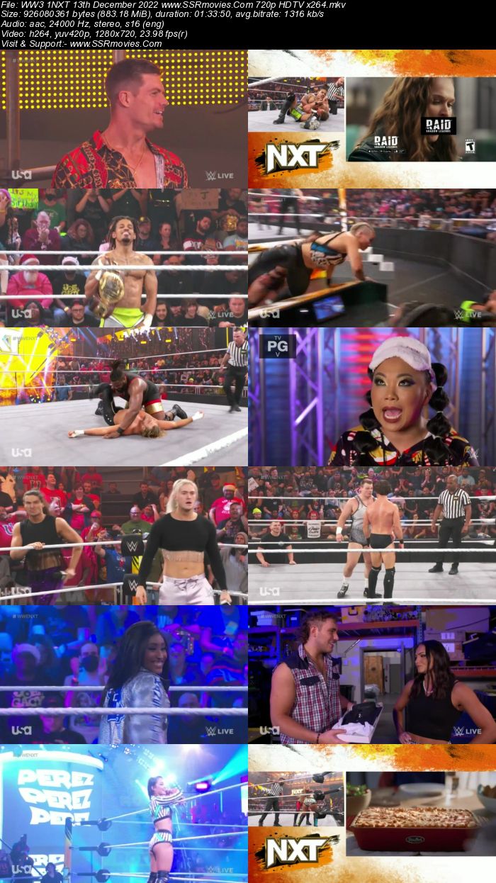 WWE NXT 2.0 13th December 2022 720p 480p HDTV x264 400MB Download