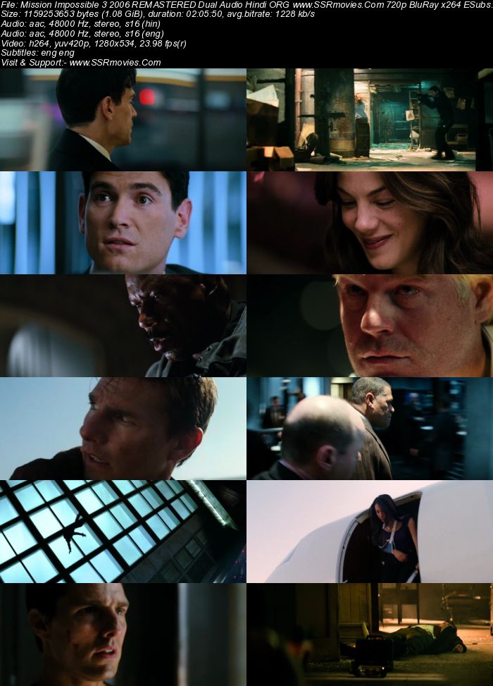 Mission: Impossible III 2006 Dual Audio Hindi ORG 1080p 720p 480p BluRay x264 ESubs Full Movie Download