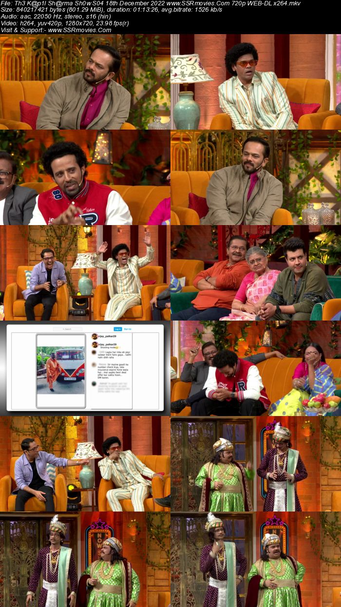 The Kapil Sharma Show S04 18th December 2022 720p 480p WEB-DL x264 Download