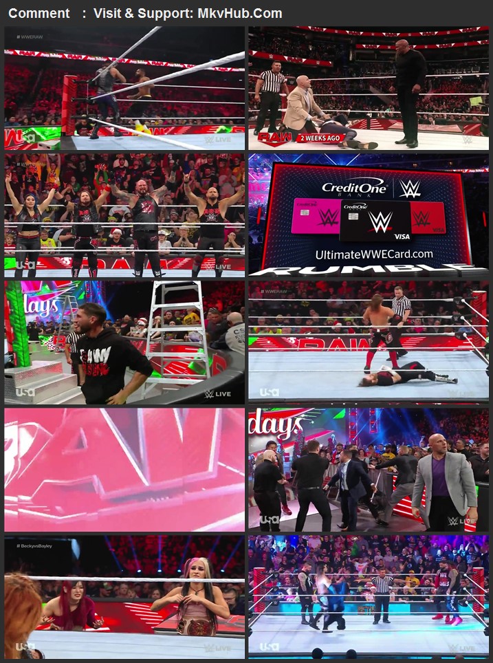 WWE Monday Night Raw 19th December 2022 720p WEBRip x264 1.2GB Download