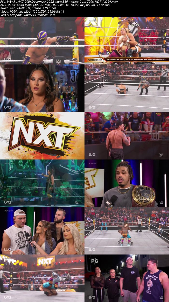 WWE NXT 2.0 20th December 2022 720p 480p HDTV x264 400MB Download