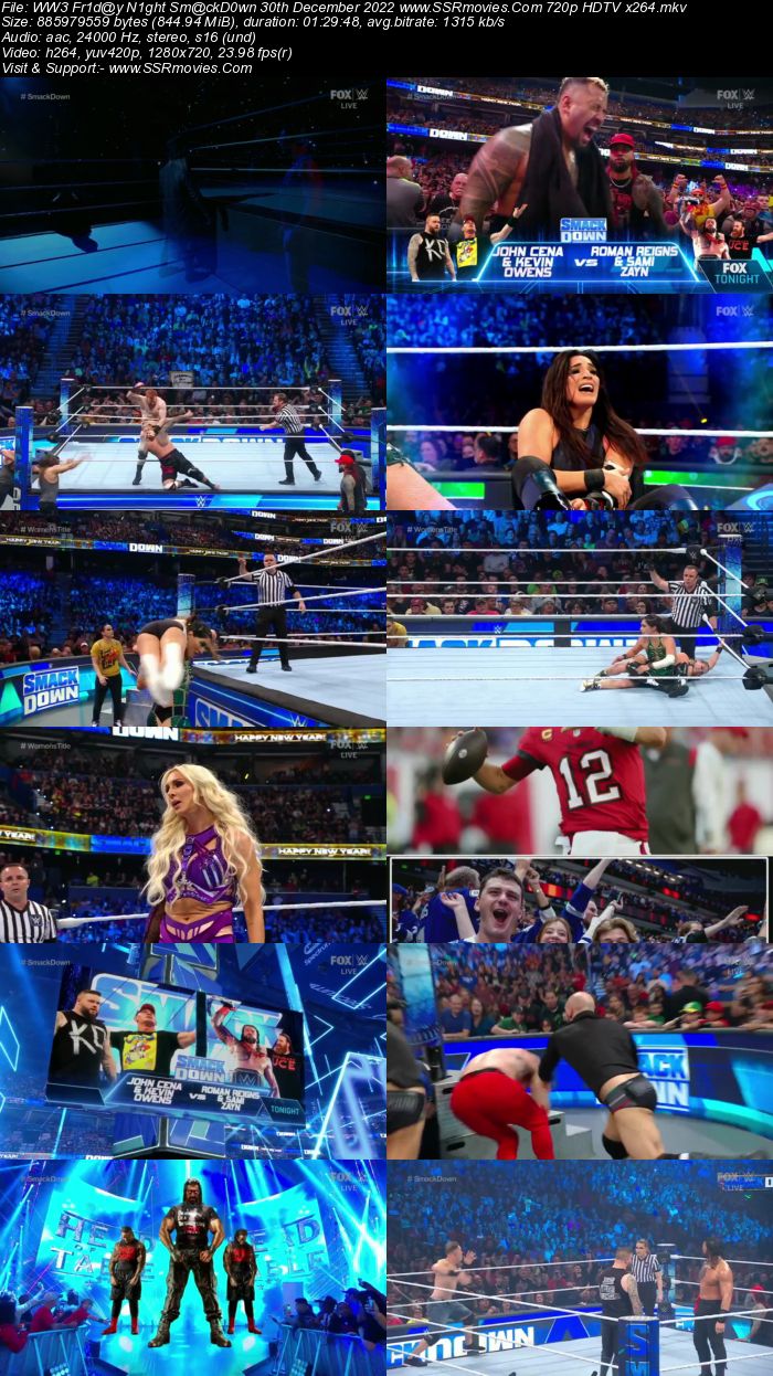 WWE Friday Night SmackDown 30th December 2022 720p 480p HDTV 350MB Download