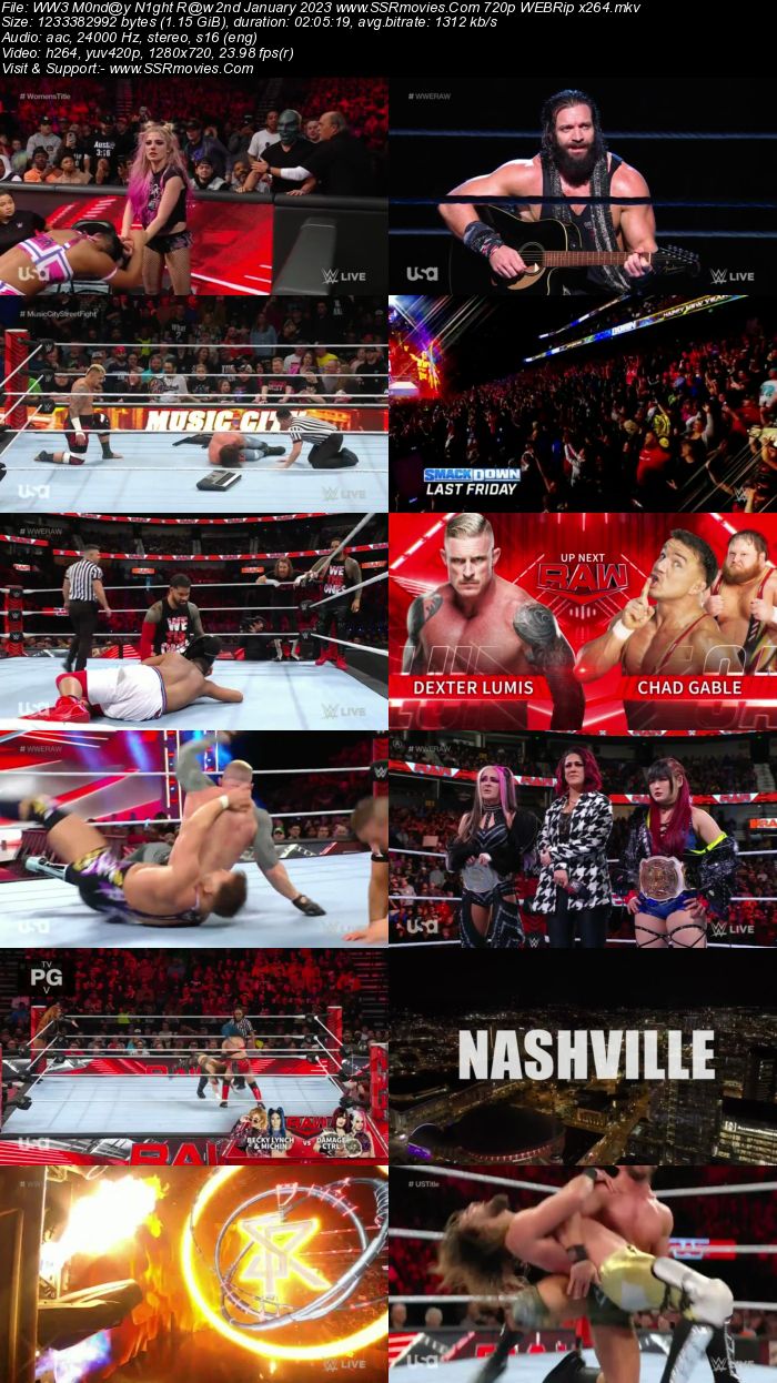 WWE Monday Night Raw 2nd January 2023 720p 480p WEB-DL x264 Download