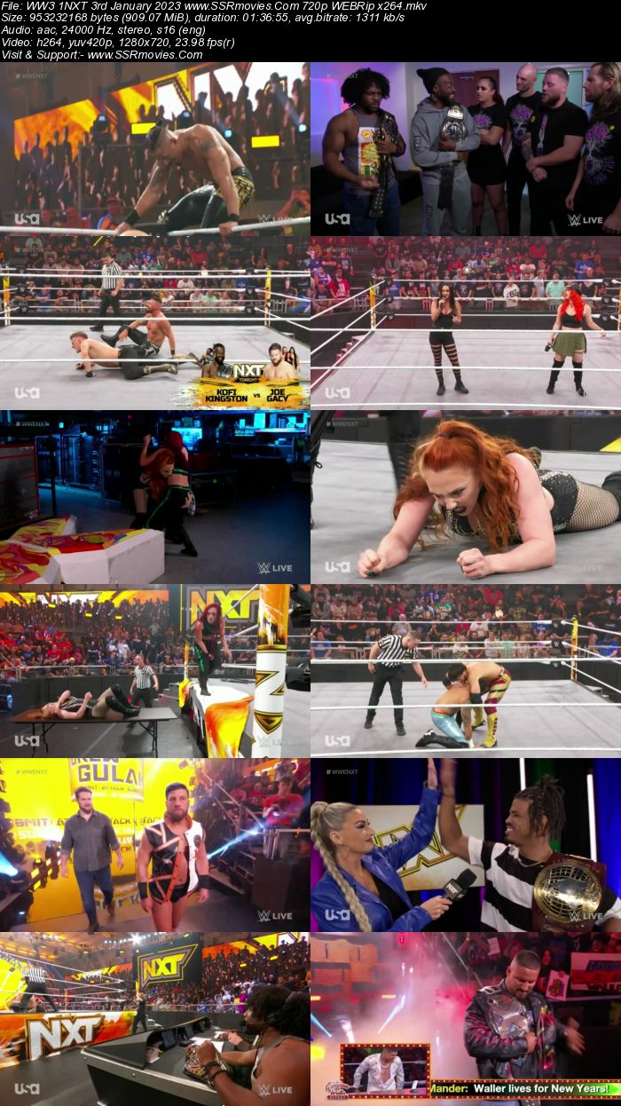 WWE NXT 2.0 3rd January 2023 720p 480p HDTV x264 400MB Download