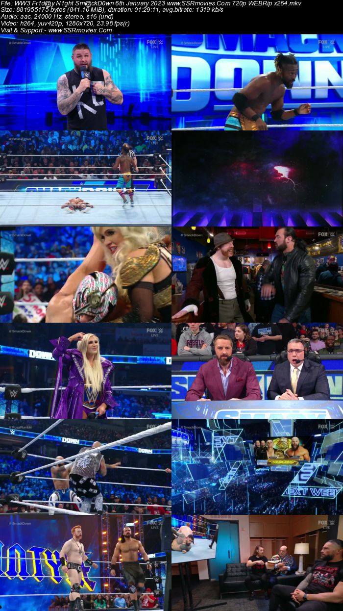 WWE Friday Night SmackDown 6th January 2023 720p 480p HDTV 350MB Download