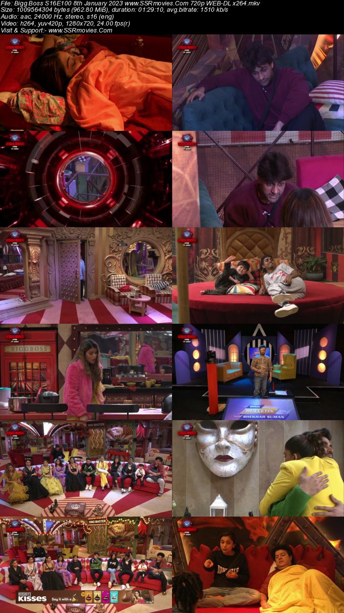 Bigg Boss S16E100 8th January 2023 720p 480p WEB-DL x264 300MB Download