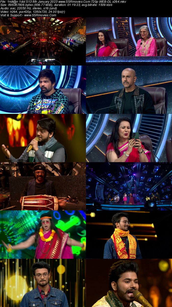 Indian Idol S13 8th January 2023 720p 480p WEB-DL x264 300MB Download