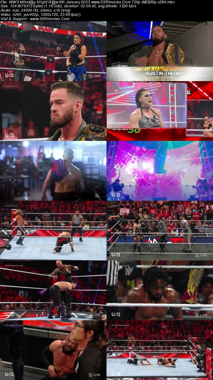 WWE Monday Night Raw 9th January 2023 720p 480p WEB-DL x264 Download