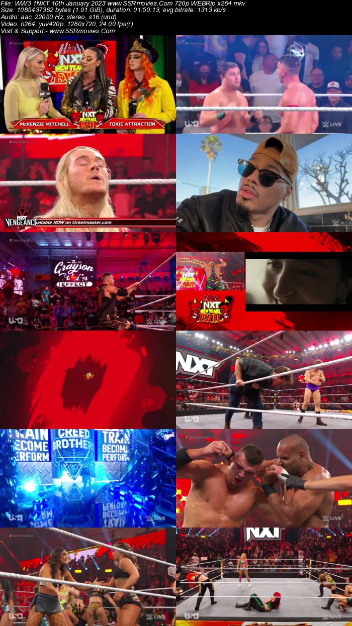 WWE NXT 2.0 10th January 2023 720p 480p HDTV x264 400MB Download