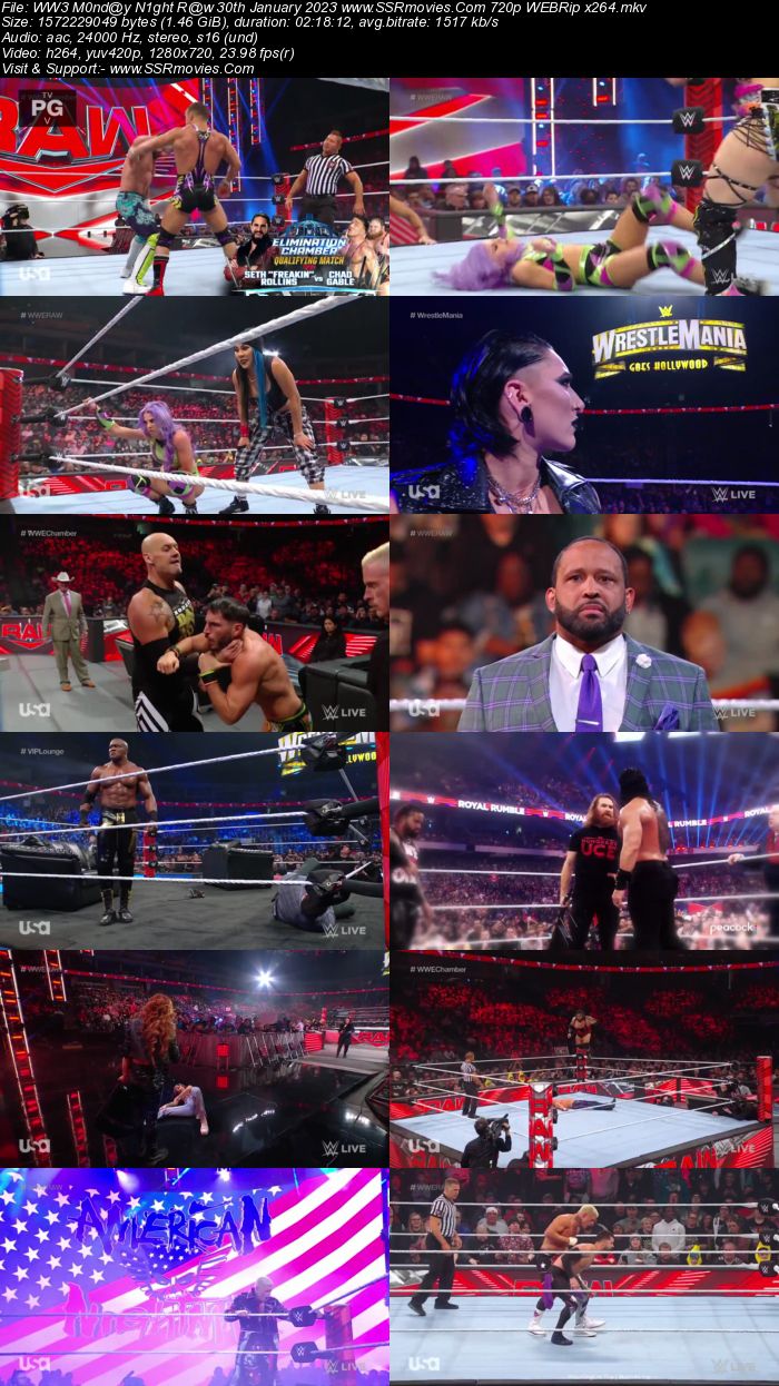 WWE Monday Night Raw 30th January 2023 720p 480p WEB-DL x264 Download