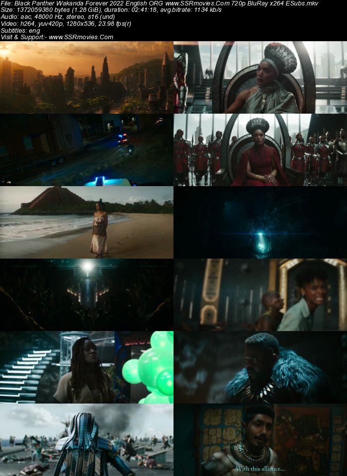 Black Panther: Wakanda Forever 2022 English ORG 1080p 720p 480p BluRay x264 ESubs Full Movie Download