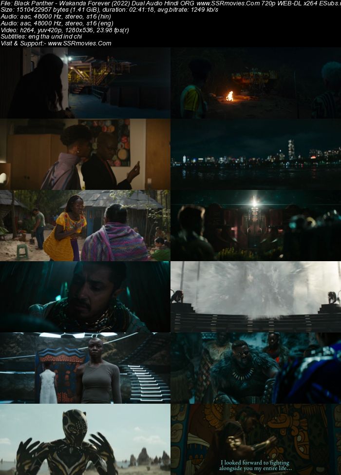 Black Panther: Wakanda Forever 2022 IMAX Dual Audio Hindi ORG 1080p 720p 480p WEB-DL x264 ESubs Full Movie Download