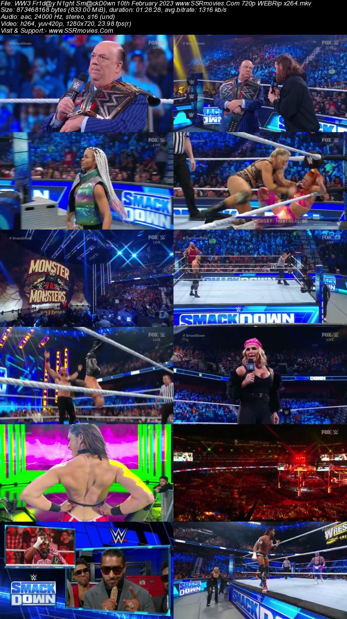 WWE Friday Night SmackDown 10th February 2023 720p 480p WEBRip 350MB Download