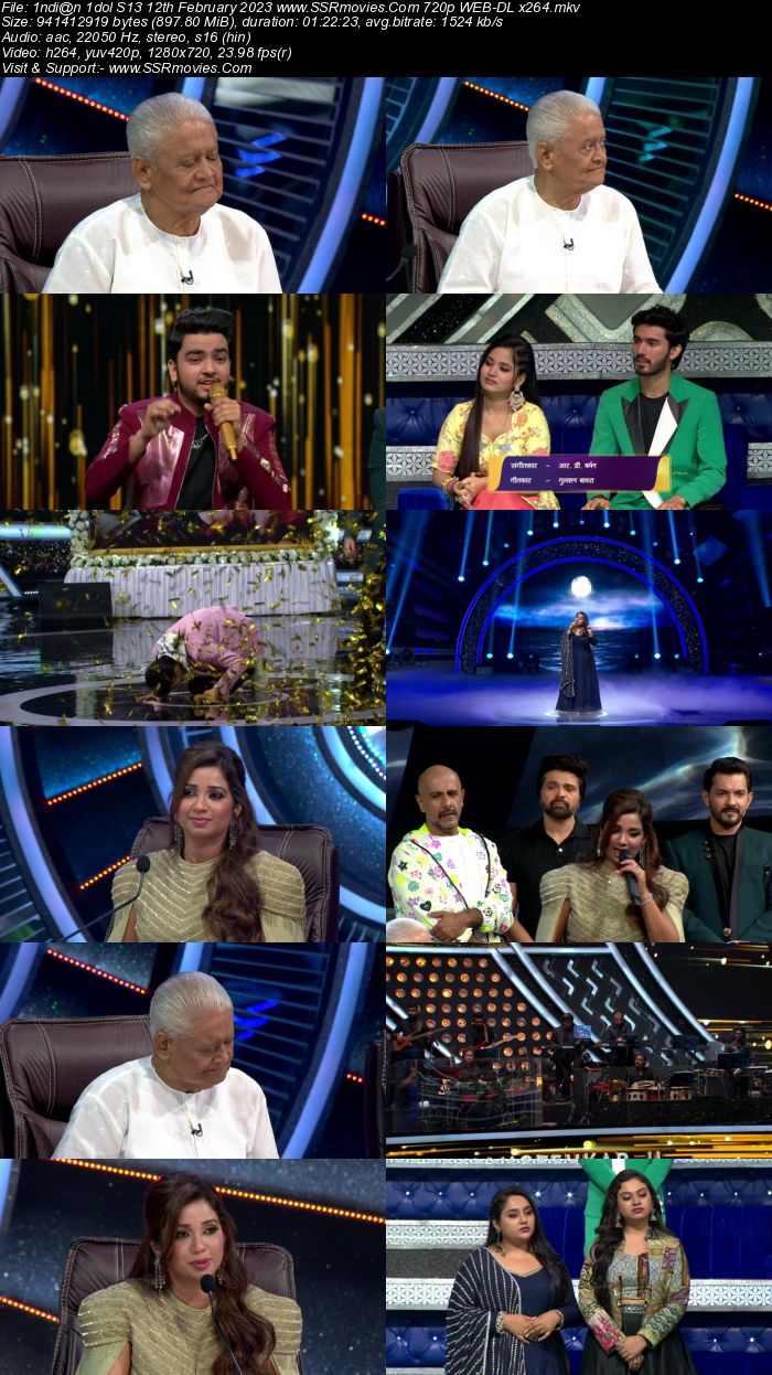 Indian Idol S13 12th February 2023 720p 480p WEB-DL x264 350MB Download