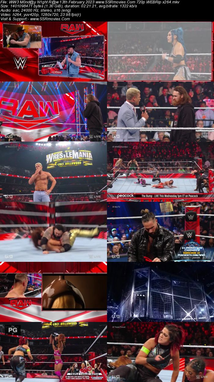 WWE Monday Night Raw 13th February 2023 720p 480p WEB-DL x264 Download