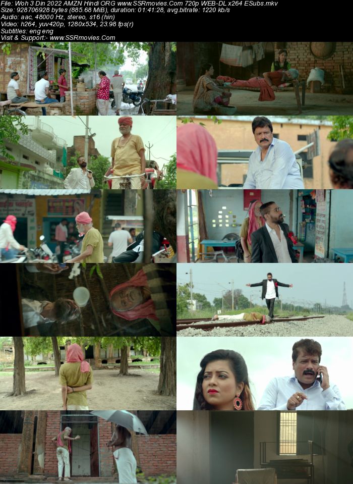 Woh 3 Din 2022 Hindi ORG 1080p 720p 480p WEB-DL x264 ESubs Full Movie Download