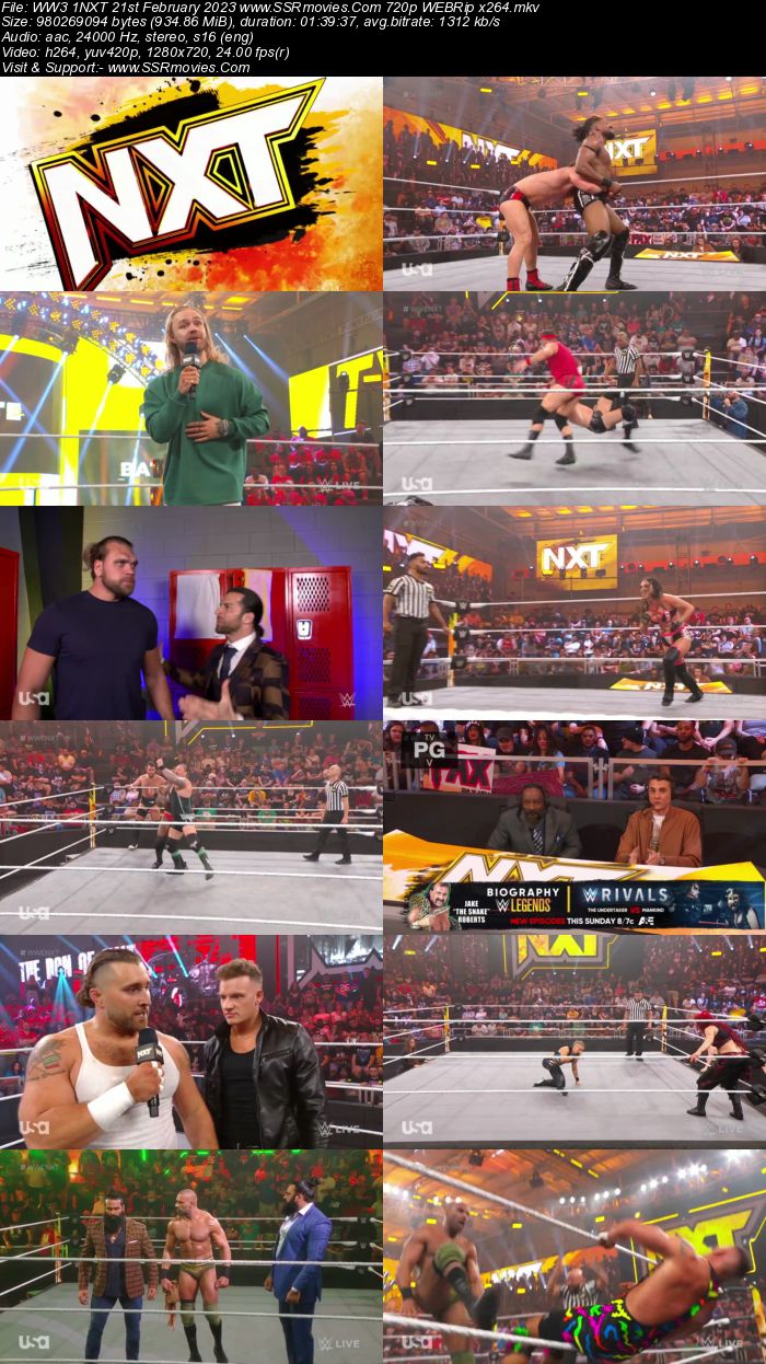 WWE NXT 2.0 21st February 2023 720p 480p HDTV x264 400MB Download
