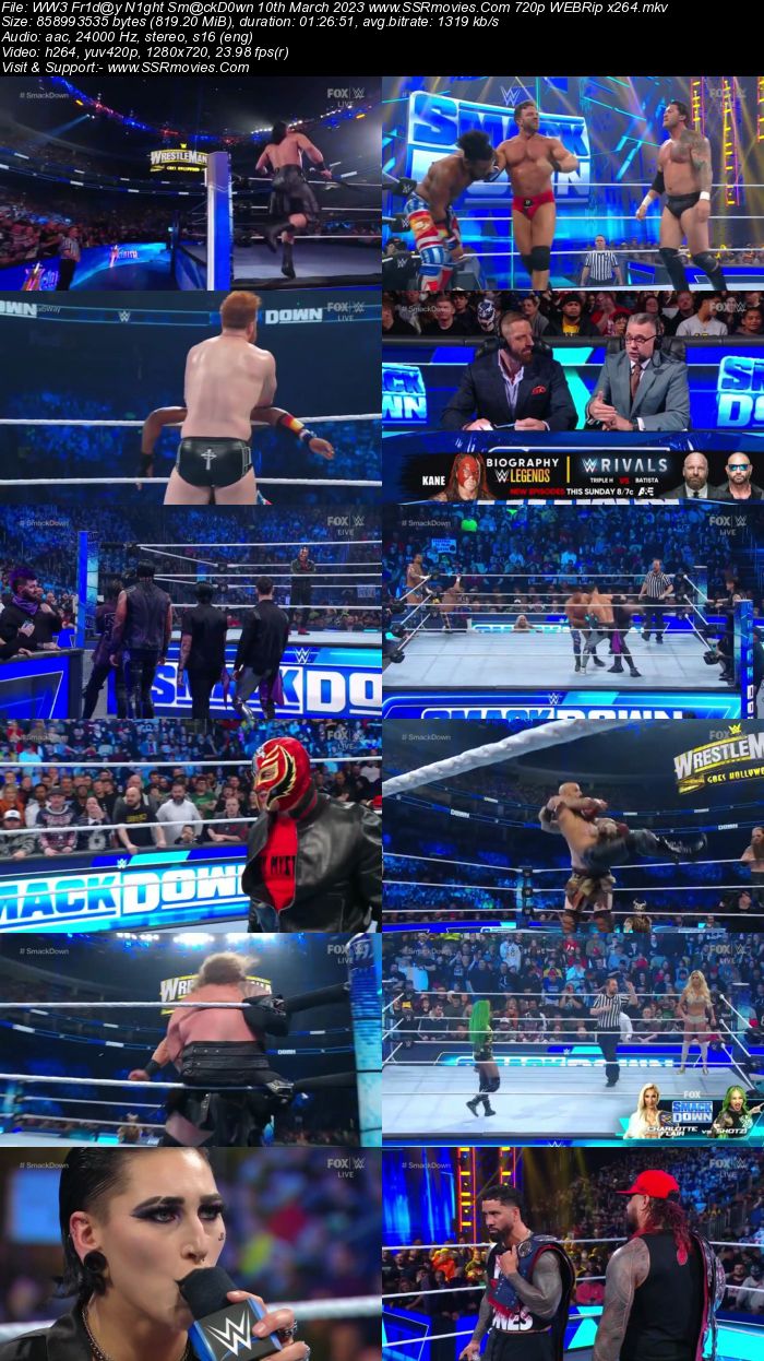 WWE Friday Night SmackDown 10th March 2023 720p 480p WEBRip 350MB Download