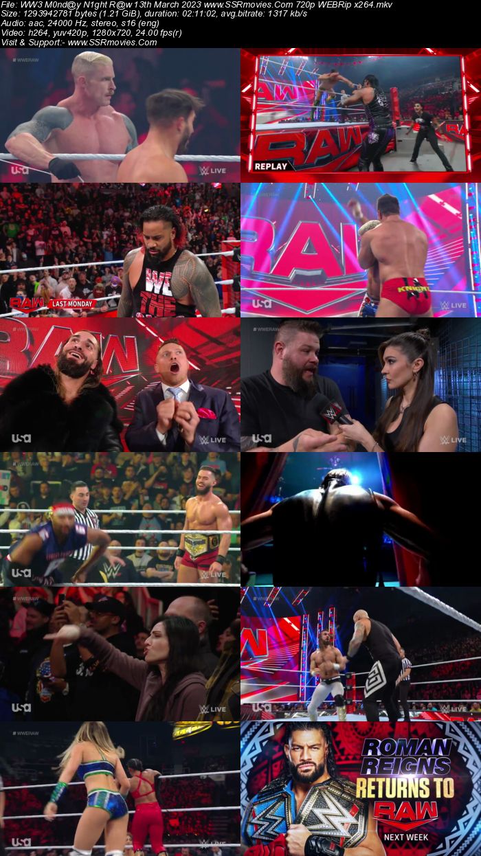 WWE Monday Night Raw 13th March 2023 720p 480p WEBRip x264 Full Show Download