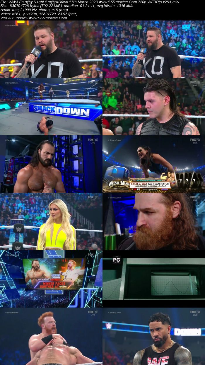 WWE Friday Night SmackDown 17th March 2023 720p 480p WEBRip 350MB Download