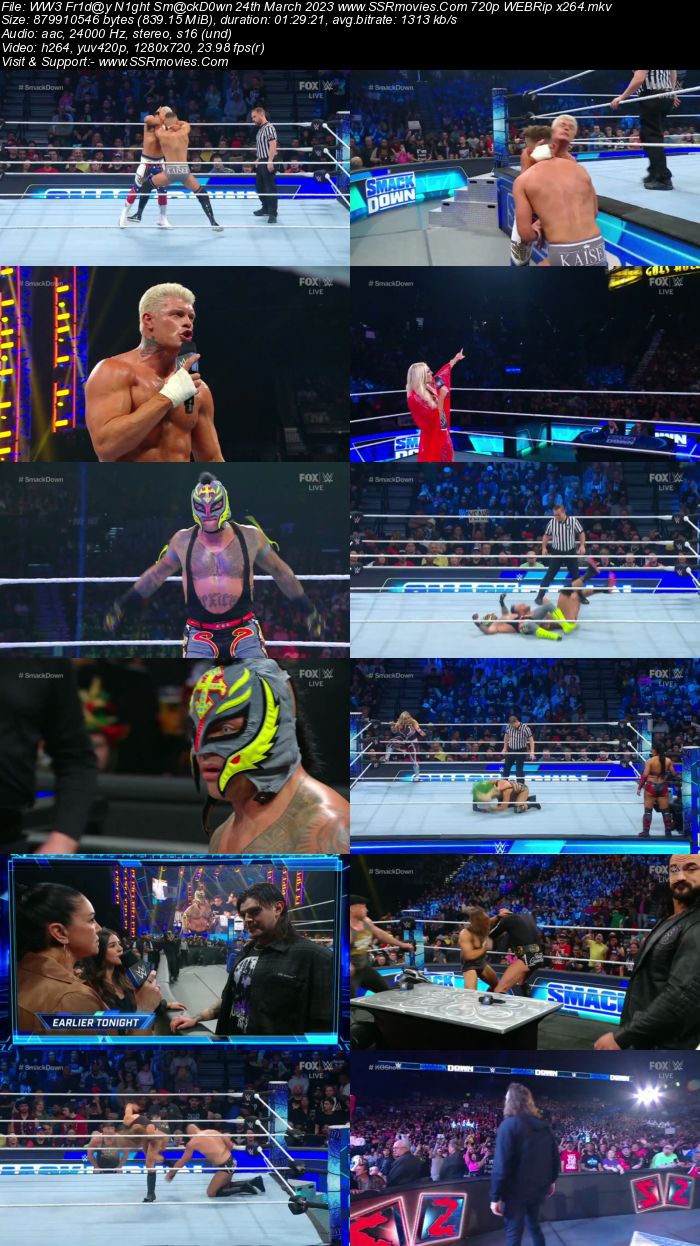 WWE Friday Night SmackDown 24th March 2023 720p 480p WEBRip 350MB Download