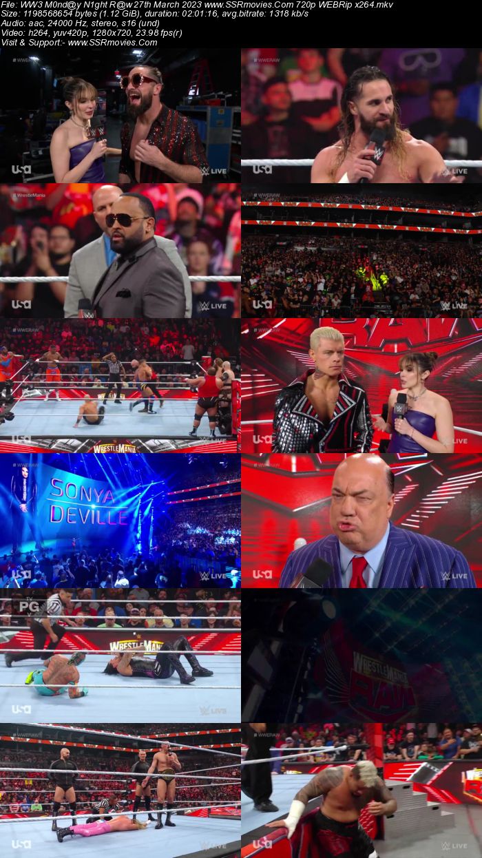 WWE Monday Night Raw 27th March 2023 720p 480p WEBRip x264 Full Show Download