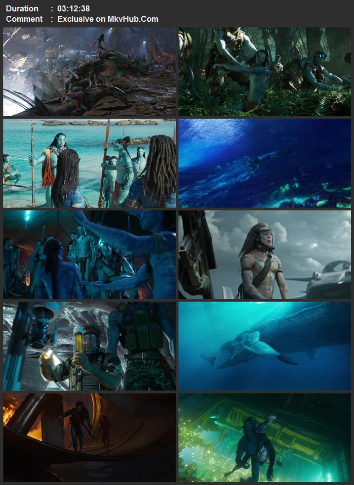 Avatar: The Way of Water 2022 Hindi (Cleaned) 720p 1080p WEB-DL x264 ESubs Download