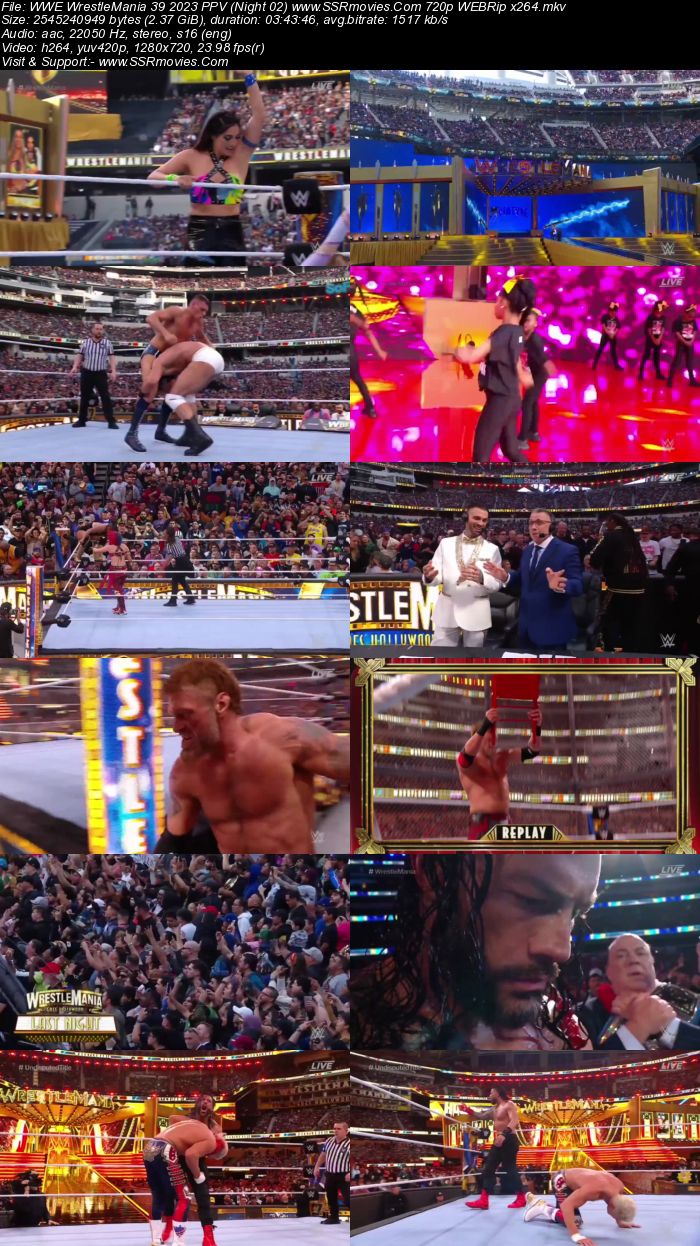 WWE WrestleMania 39 2023 PPV 1080p 720p 480p WEBRip x264 Download