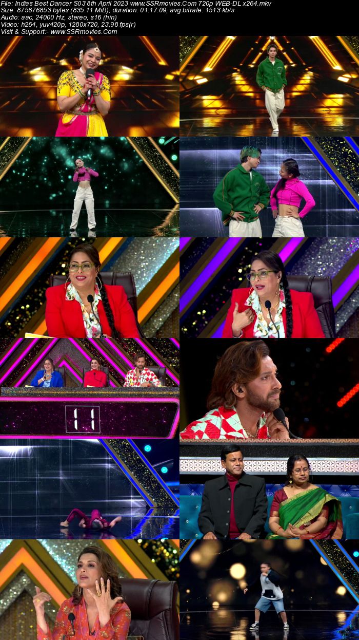 Indias Best Dancer S03 8th April 2023 720p 480p WEB-DL x264 300MB Download