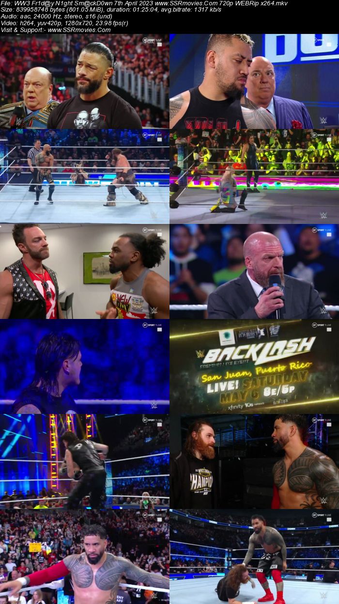 WWE Friday Night SmackDown 7th April 2023 720p 480p WEBRip 350MB Download