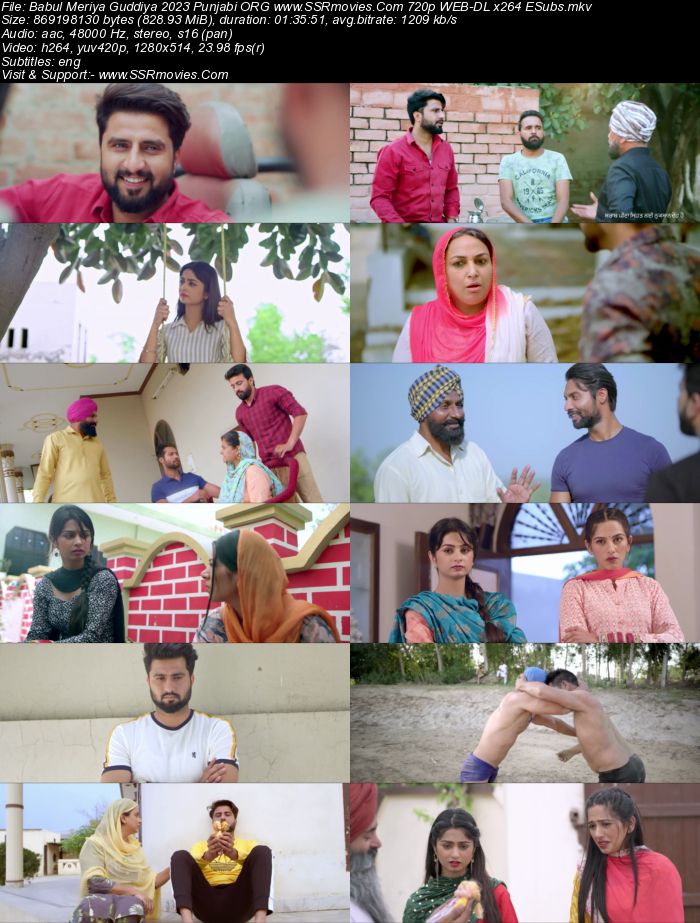 Babul Meriya Guddiya 2023 Punjabi ORG 1080p 720p 480p WEB-DL x264 ESubs Full Movie Download