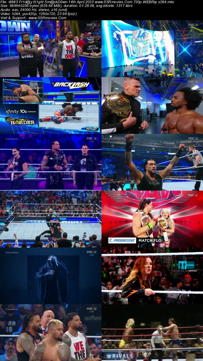 WWE Friday Night SmackDown 14th April 2023 720p 480p WEBRip 350MB Download