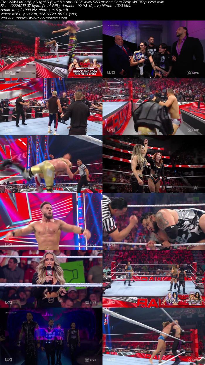 WWE Monday Night Raw 17th April 2023 720p 480p WEBRip x264 Download