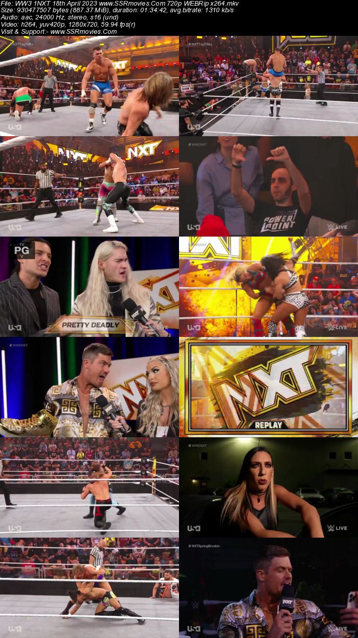 WWE NXT 18th April 2023 720p 480p WEBRip x264 Download