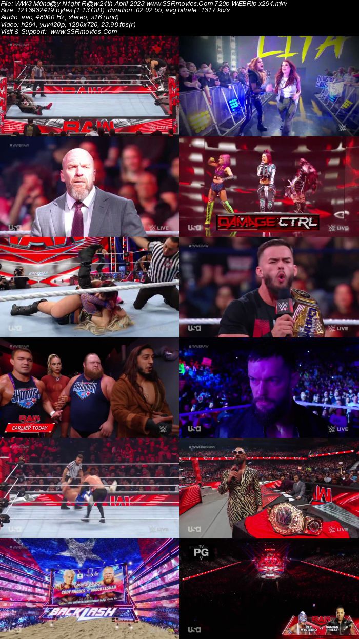 WWE Monday Night Raw 24th April 2023 720p 480p WEBRip x264 Download