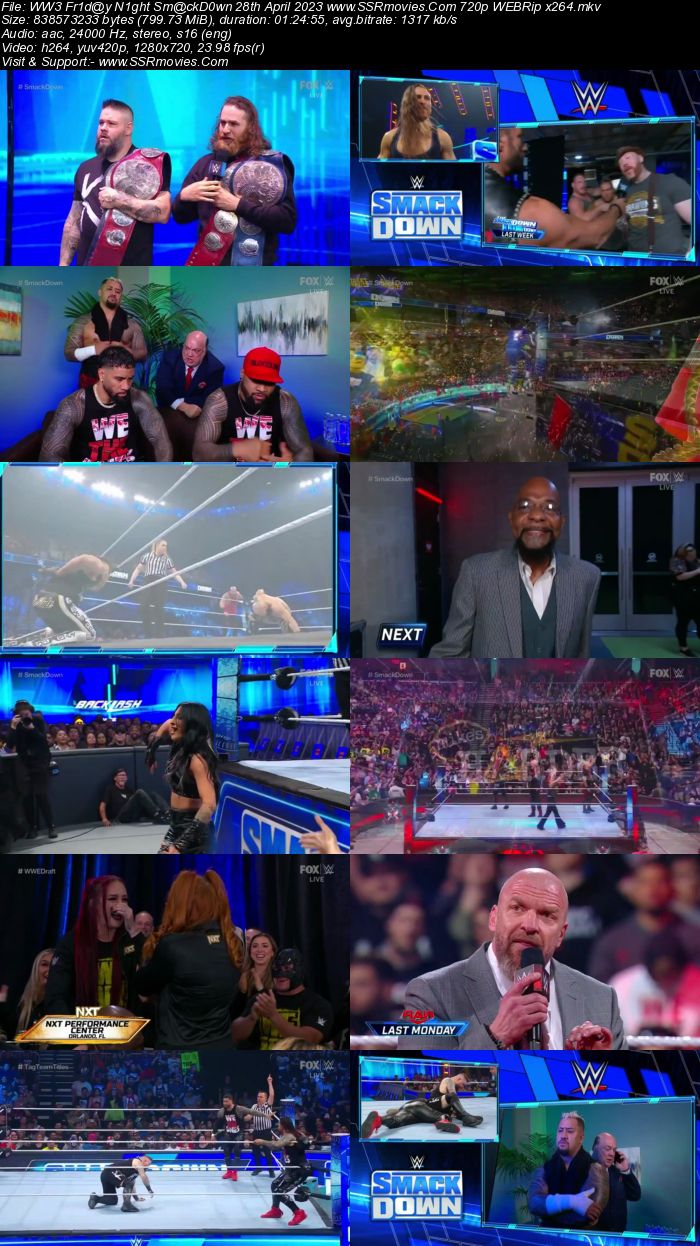 WWE Friday Night SmackDown 28th April 2023 720p 480p WEBRip x264 Download