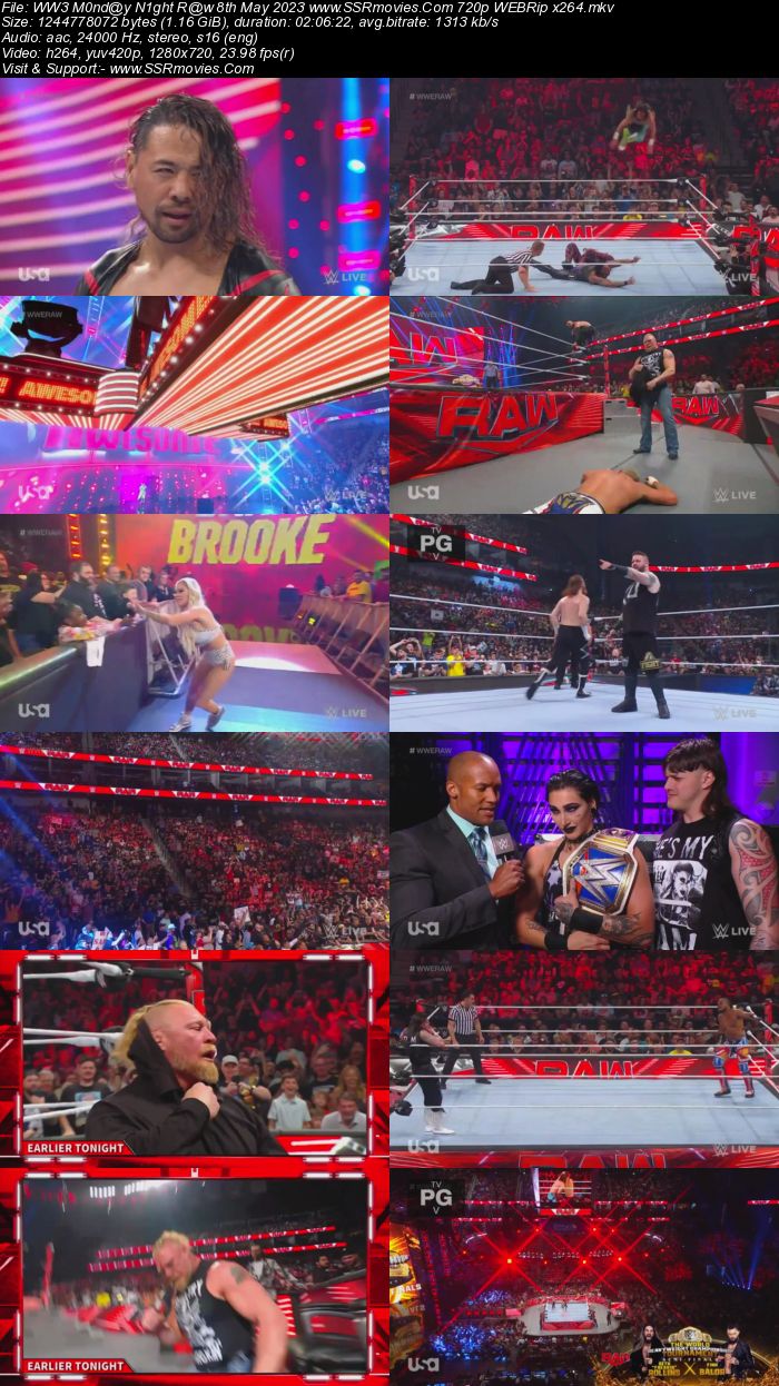 WWE Monday Night Raw 8th May 2023 720p 480p WEBRip x264 Download