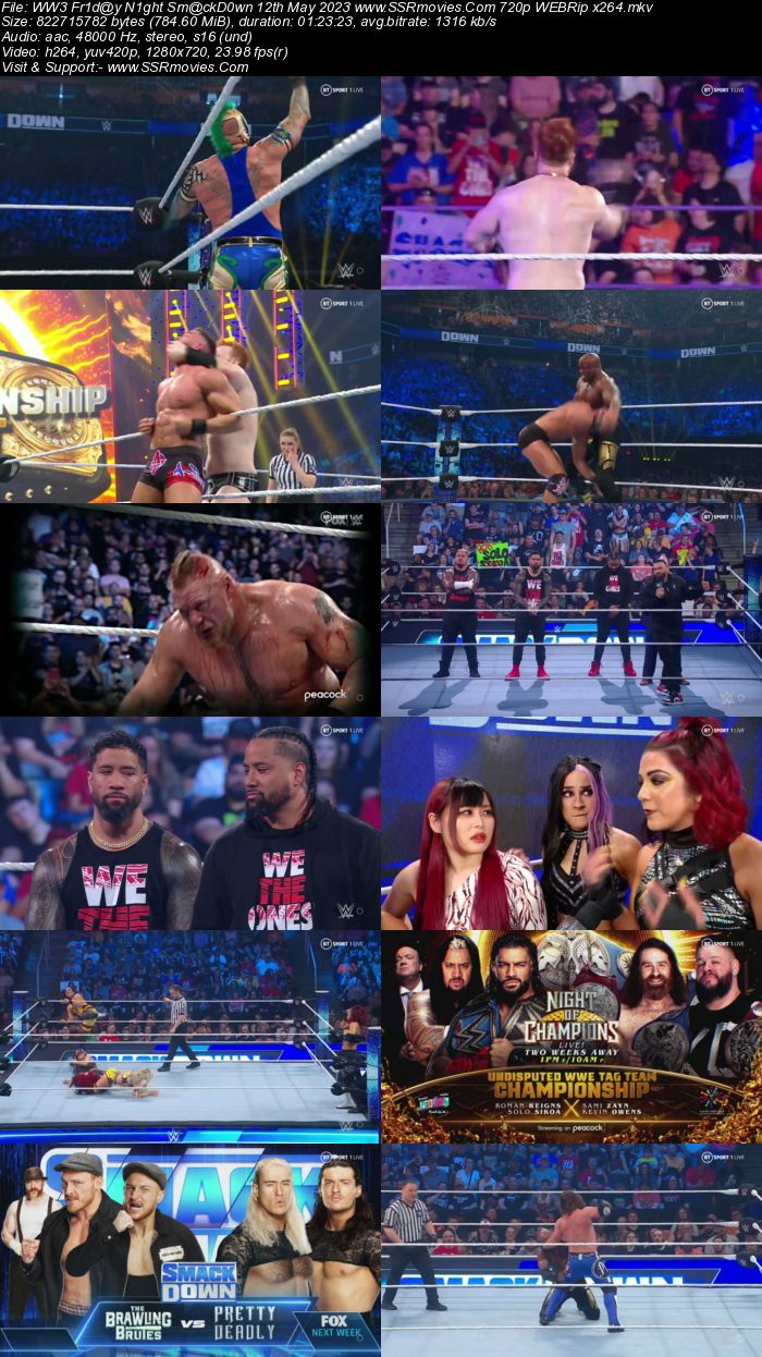WWE Friday Night SmackDown 12th May 2023 720p 480p WEBRip x264 Download