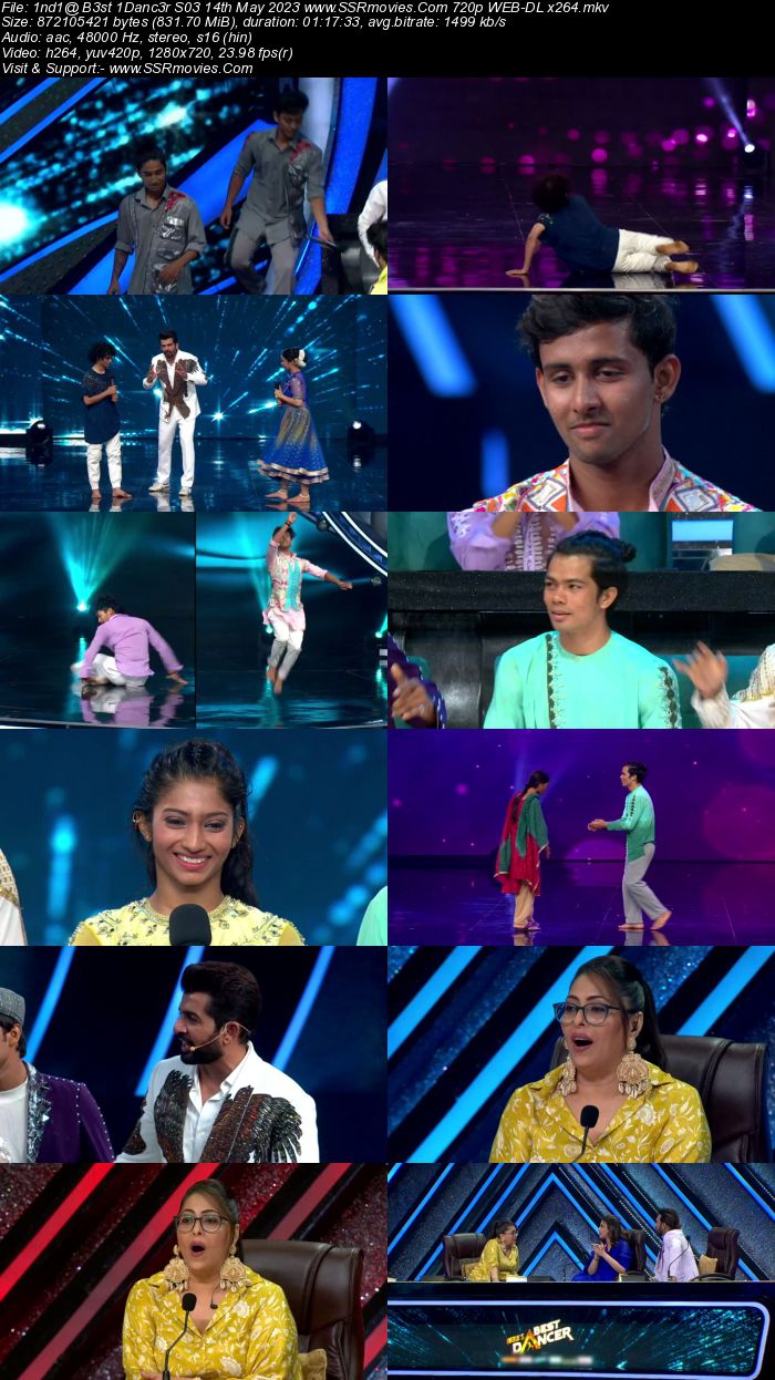 Indias Best Dancer S03 14th May 2023 720p 480p WEB-DL x264 300MB Download