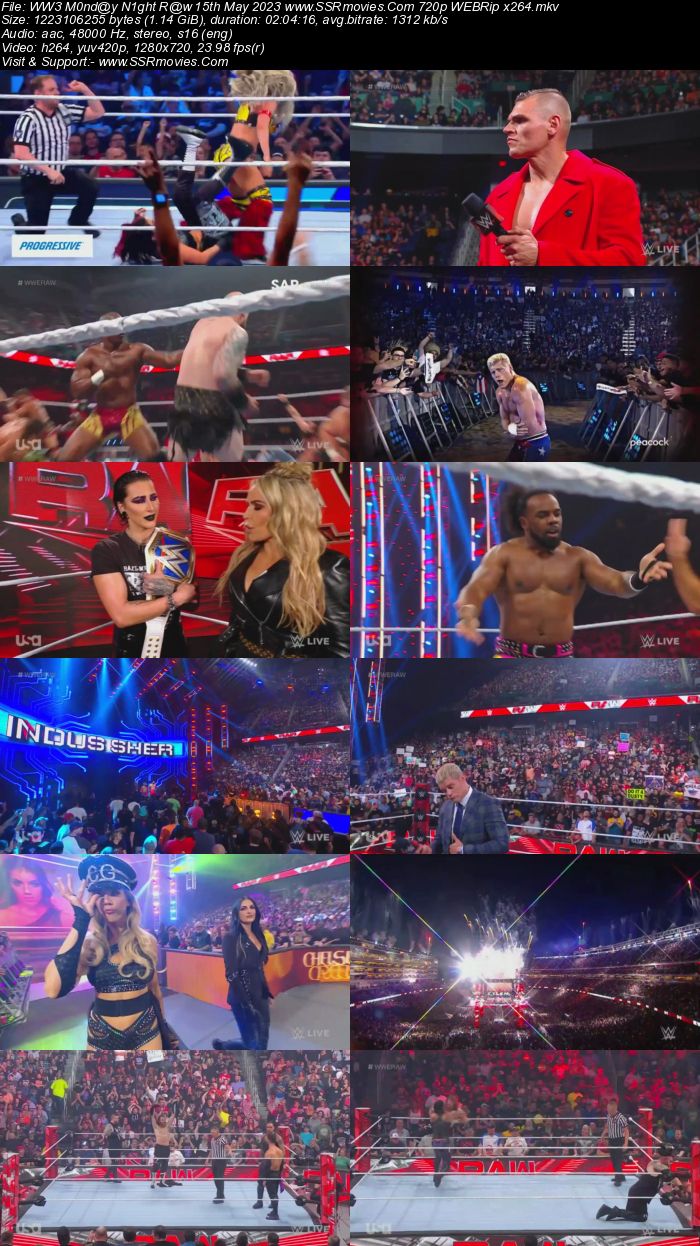 WWE Monday Night Raw 15th May 2023 720p 480p WEBRip x264 Download