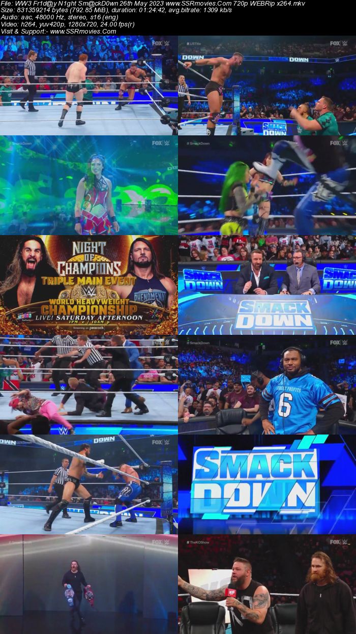 WWE Friday Night SmackDown 26th May 2023 720p 480p WEBRip x264 Download