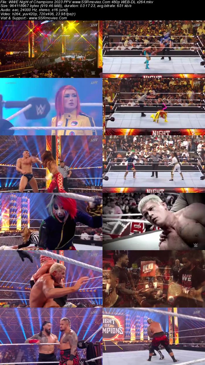 WWE Night of Champions 2023 PPV 1080p 720p 480p WEBRip x264 Download