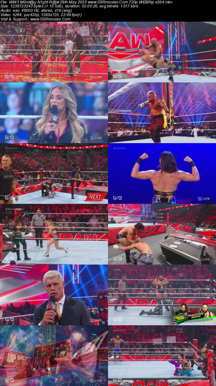 WWE Monday Night Raw 29th May 2023 720p 480p WEBRip x264 Download