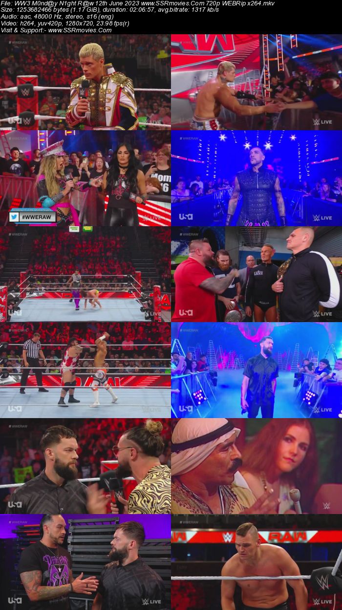 WWE Monday Night Raw 12th June 2023 720p 480p WEBRip x264 Download