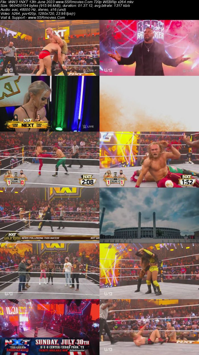WWE NXT 13th June 2023 720p 480p WEBRip x264 Download